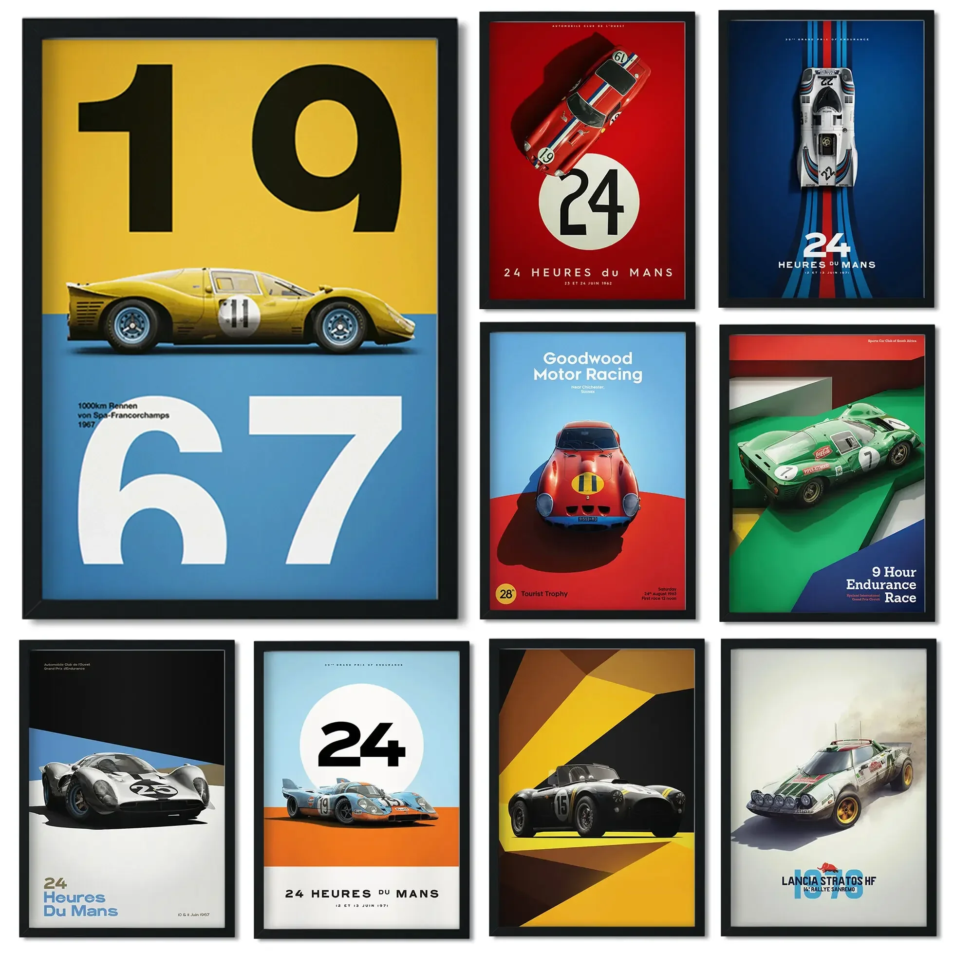 Retro Gaming Aesthetic - Retro Cars Poster Ästhetik 24 Heures
