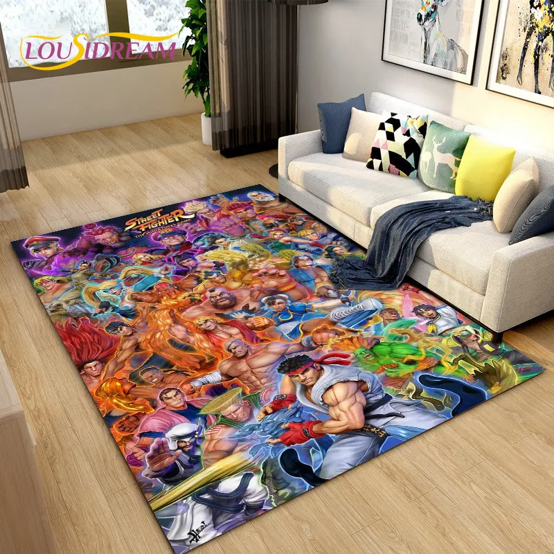 Retro Gaming Rug - Retro Game Street Fighter Gamer Teppich,