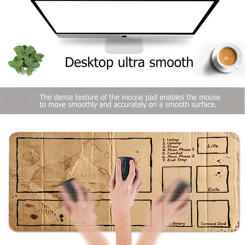 Retro Gaming Rug - Retro-Papier-Mauspad mit magischen Zonen, Spielmatte, Tischunterlage,