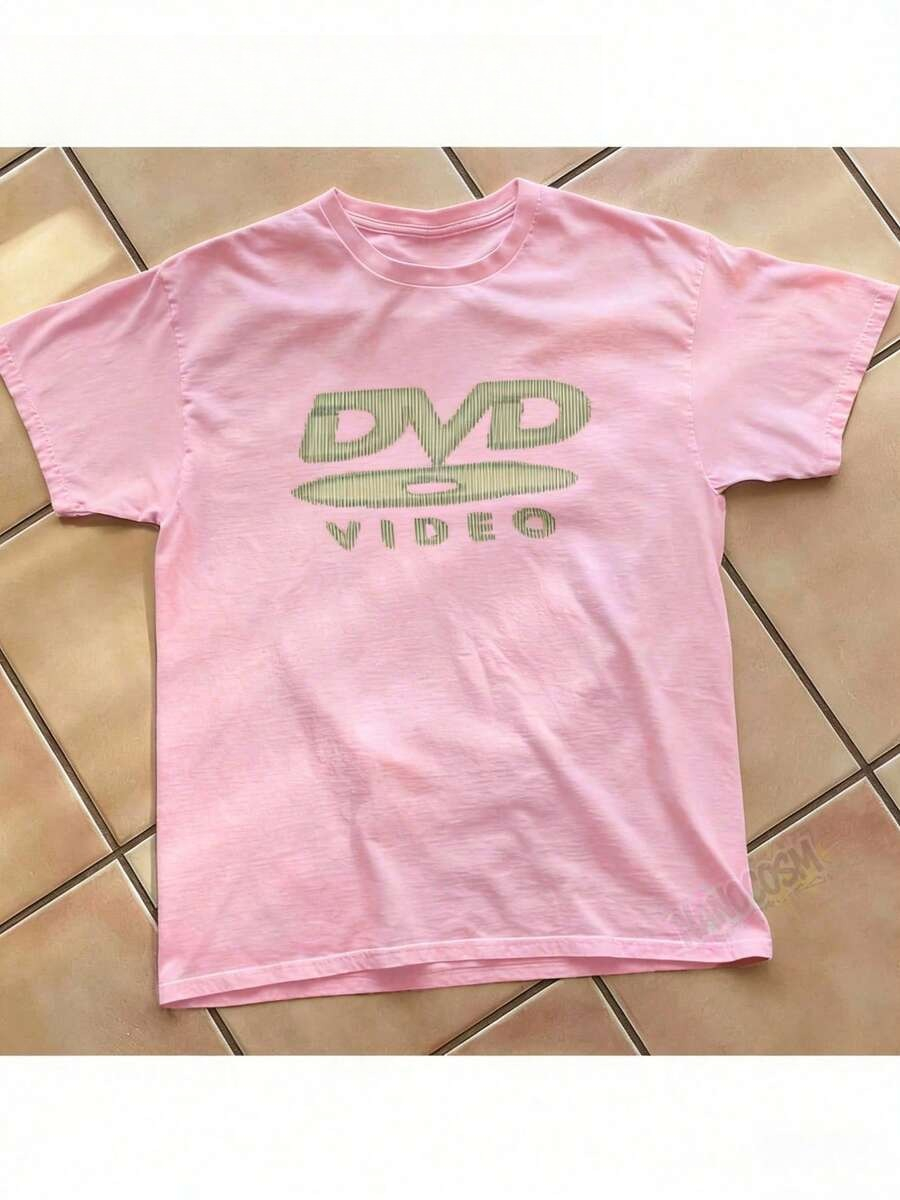Retro Gaming Aesthetic - [100% Baumwolle] DVD-Video Nostalgisches Grünes Logo