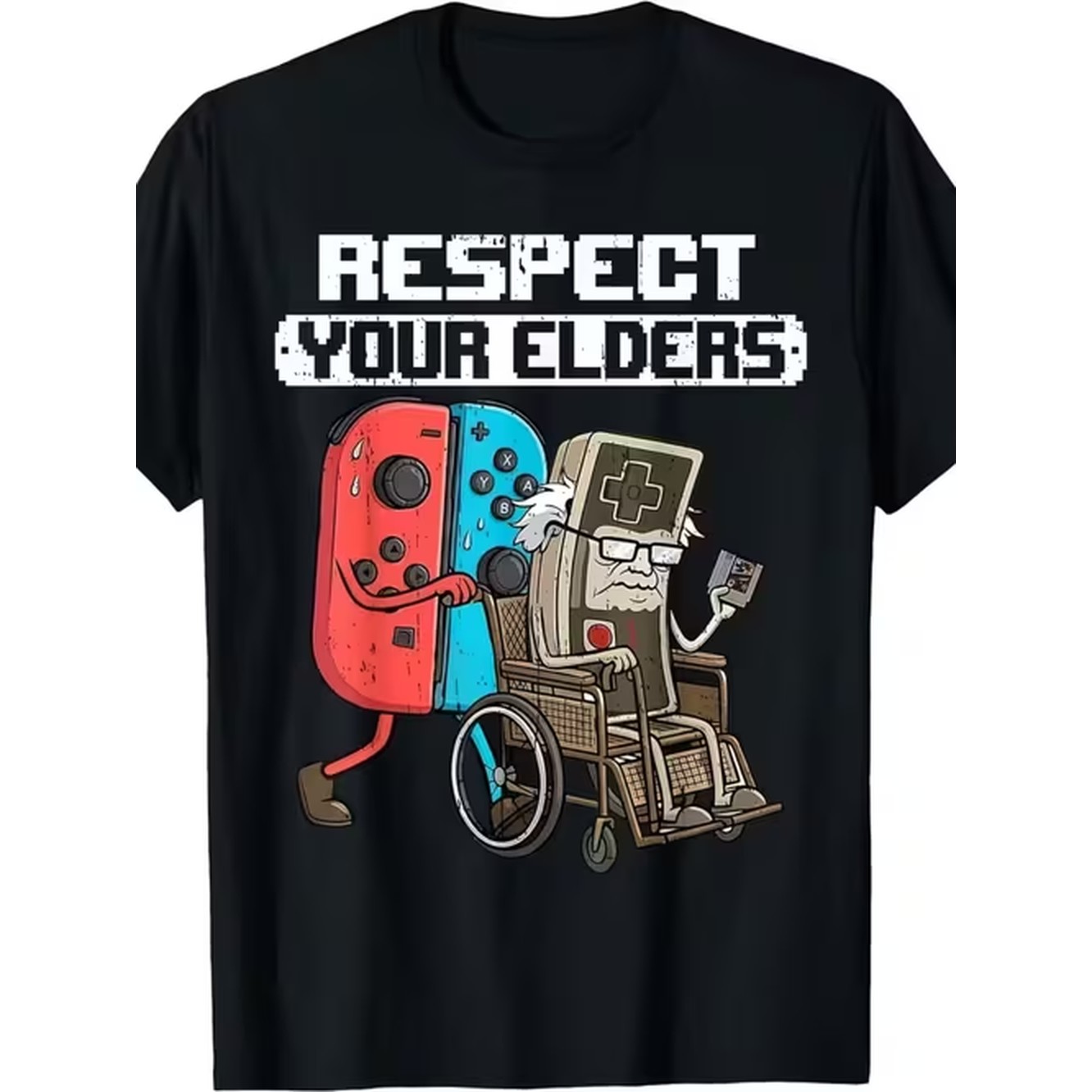 Retro Gaming Shirt - Herren-T-Shirt mit Muster, Thema: Elders, bequem,