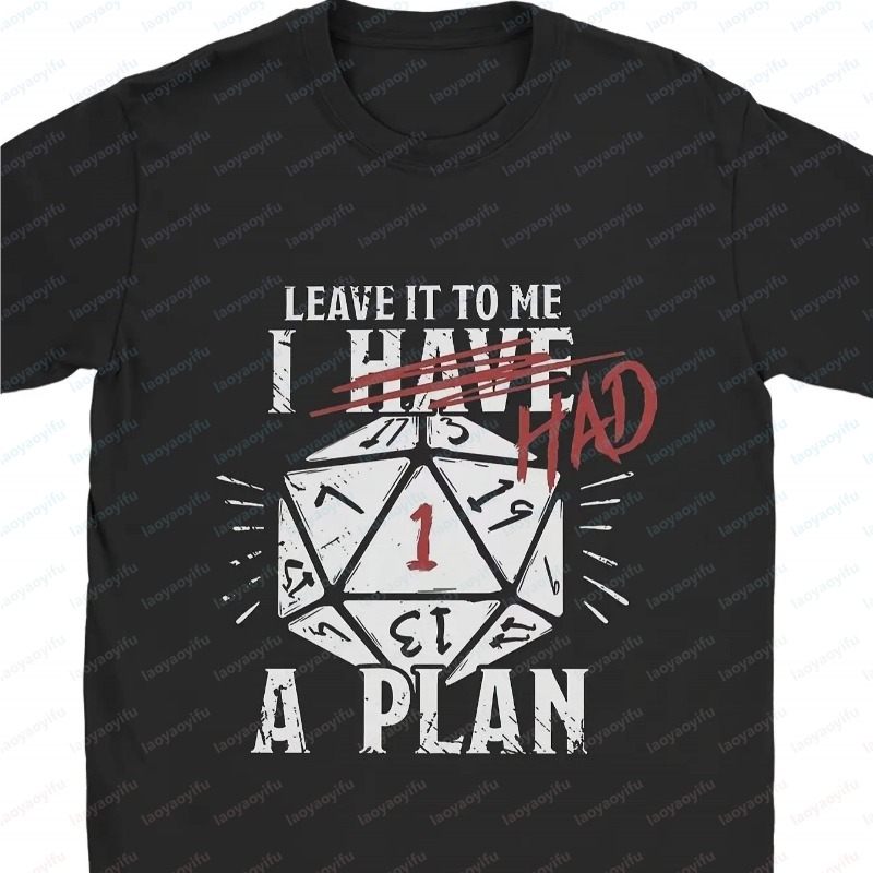 Retro Gaming Shirt - Herren D20 Würfel Tabletop-RPG T-Shirt „Lass