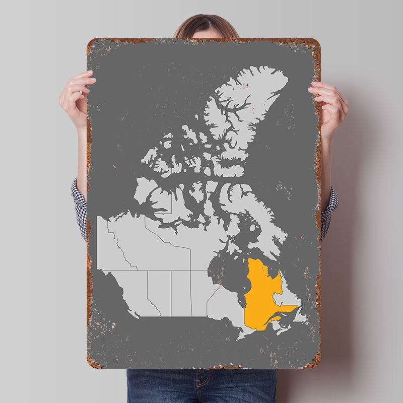 Retro Gaming Quebec - Karte von Kanada mit Hervorgehobenem Quebec