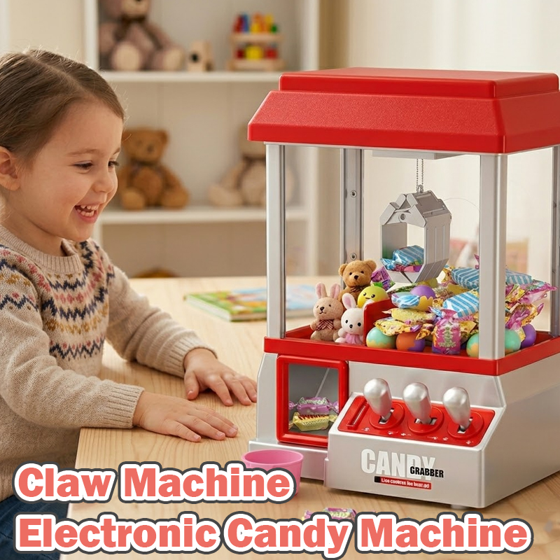 Game Retro Gaming - Elektronische Greifautomaten-Süßigkeitenmaschine, Retro-Karneval-Greifautomat mit Musik und