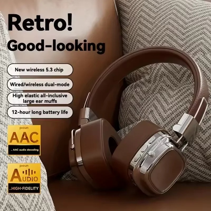 Retro Gaming Cable - 2025 Neue 5,3 faltbare drahtlose Bluetooth-Headsets