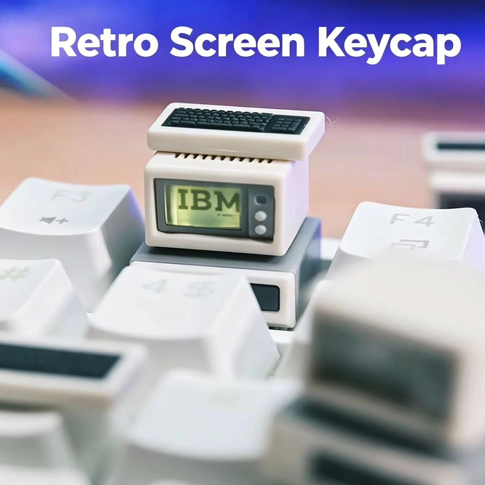 Retro Gaming Keycaps - Hintergrundbeleuchtete Retro-Computer-Tastenkappe, Maßgefertigte Computer-Komponenten, Tastatur-Zubehör, Neuartige