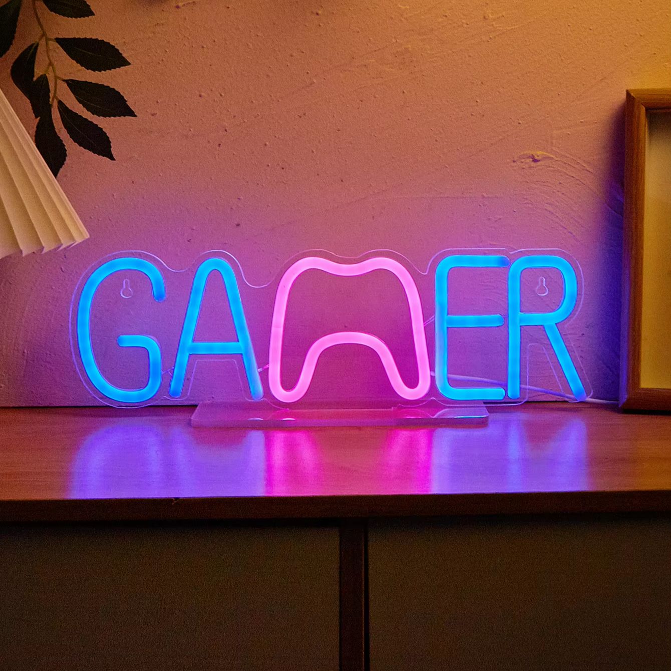 Retro Gaming Projector - Chi-buy LED Neon Desktop Gamer USB-betriebene