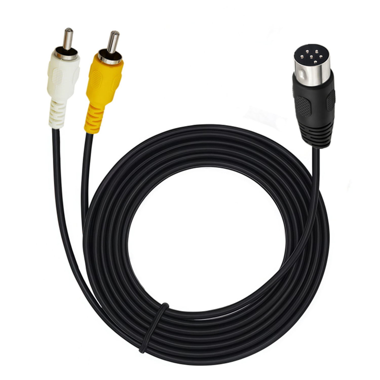 Retro Gaming Cable - Composite-AV-Signalkabel DIN 6-Pin Stecker auf Dual