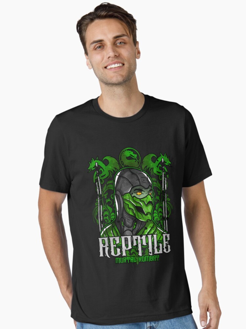 Mortal Kombat Reptile Portrait – Retro Gaming Shirt Bewertung und Preis
