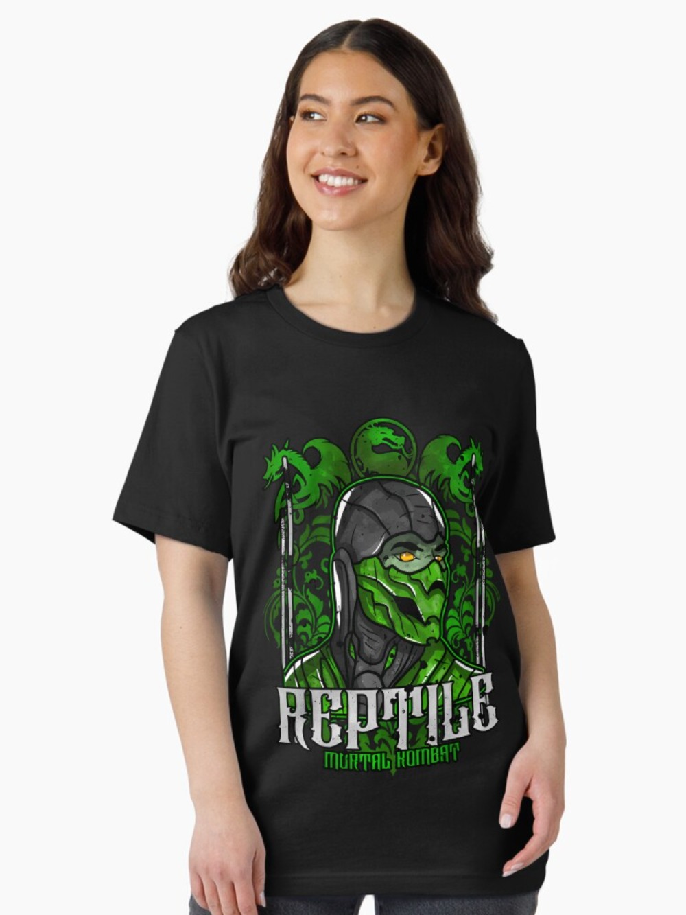 Mortal Kombat Reptile Portrait – Retro Gaming Shirt Bewertung und Preis