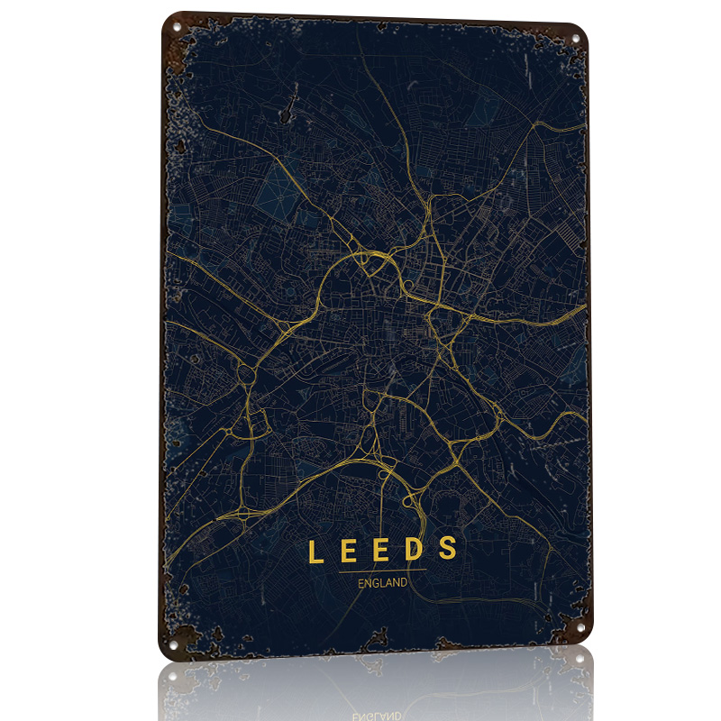Leeds England Kartenkunst 3D-G – Retro Gaming Leeds Bewertung und Preis