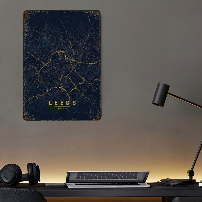Leeds England Kartenkunst 3D-G – Retro Gaming Leeds Bewertung und Preis