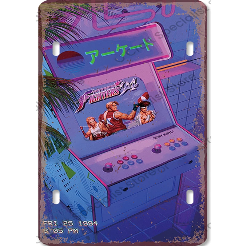 Vintage Gaming Metallschild Re – Retro Gaming Arcade Console Bewertung und Preis