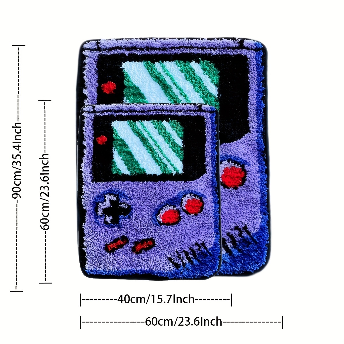 Lila beflockte Spiele konsole  – Retro Gaming Rug Bewertung und Preis