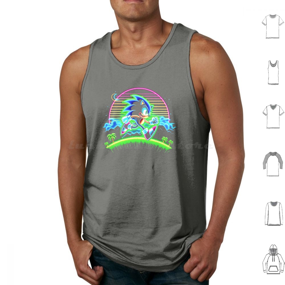 Neon Tank Tops Print Baumwolle – Retro Gaming Icons Bewertung und Preis