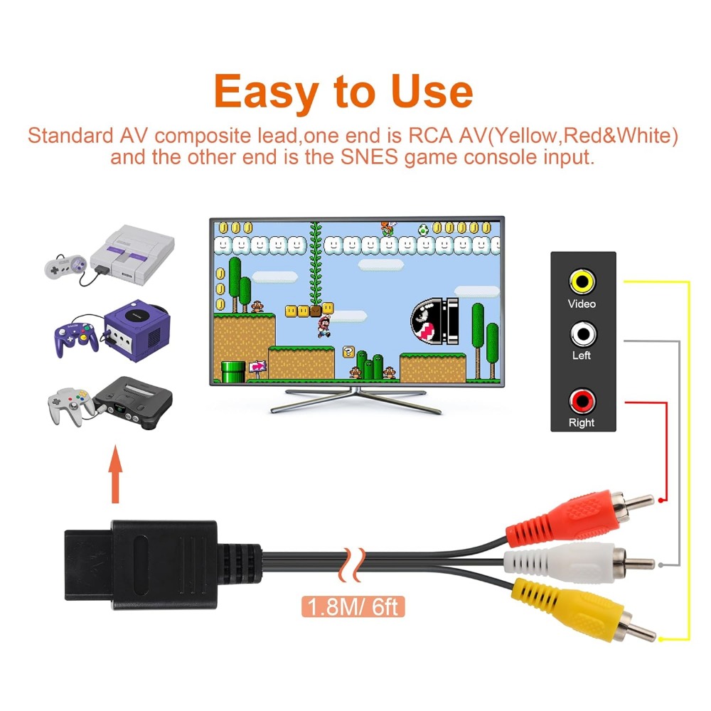 N64/gamecube/snes/sfc hochwert – Retro Gaming Cable Bewertung und Preis