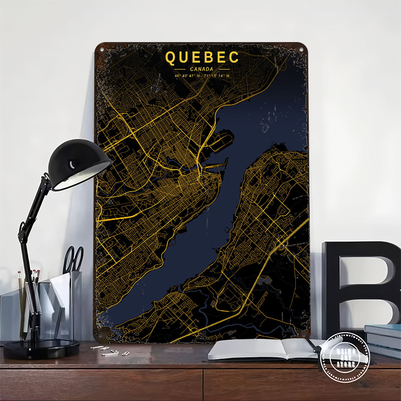 Quebec Goldene Karte Poster Ma – Retro Gaming Quebec Bewertung und Preis