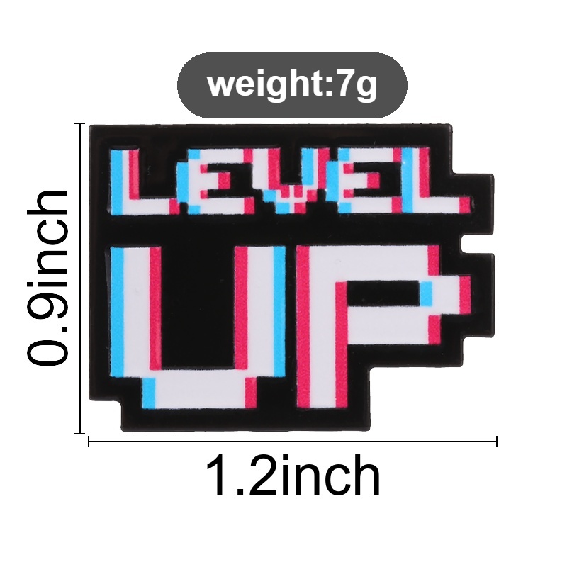 Level Up Glitch Pixel-Abzeiche – Retro Gaming Video Bewertung und Preis