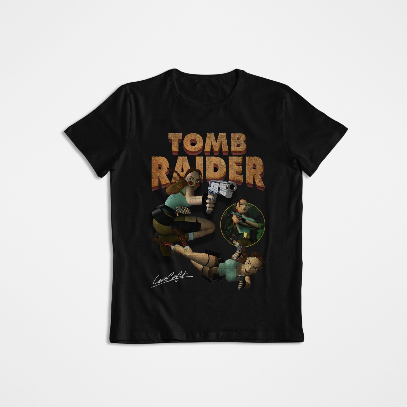 Tomb Raider, Lara Croft, Grafi – Retro Gaming Shirt Bewertung und Preis