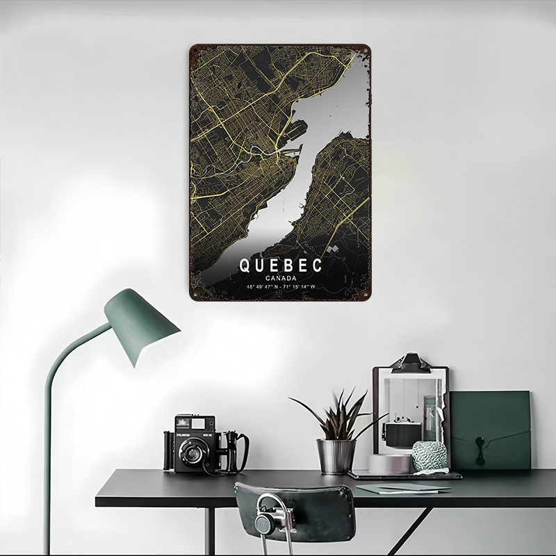 Quebec Silberne Stadtplan-Post – Retro Gaming Quebec Bewertung und Preis